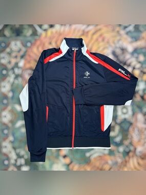 Ralph Lauren Polo RLX golf Full Zip Jacket Performance Jacket Outdoor Blue Red